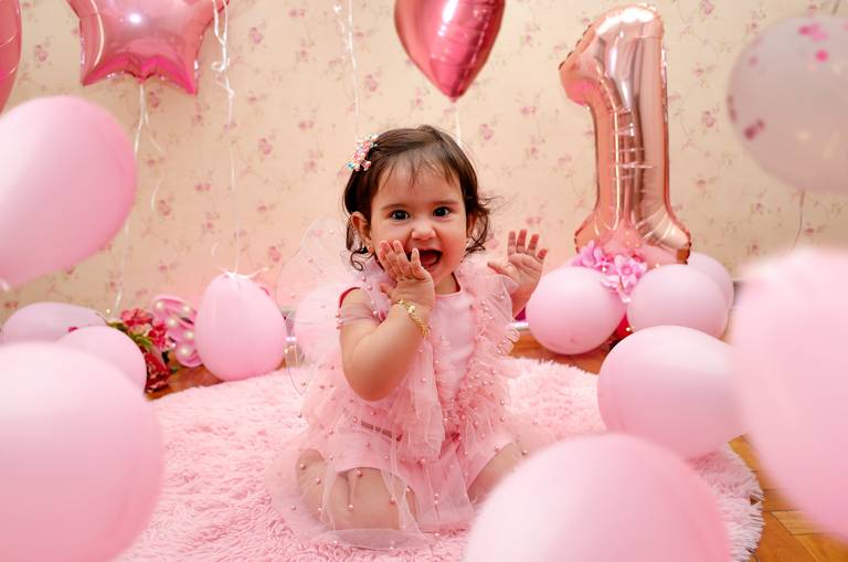 ensaio infantil 1 ano em casa