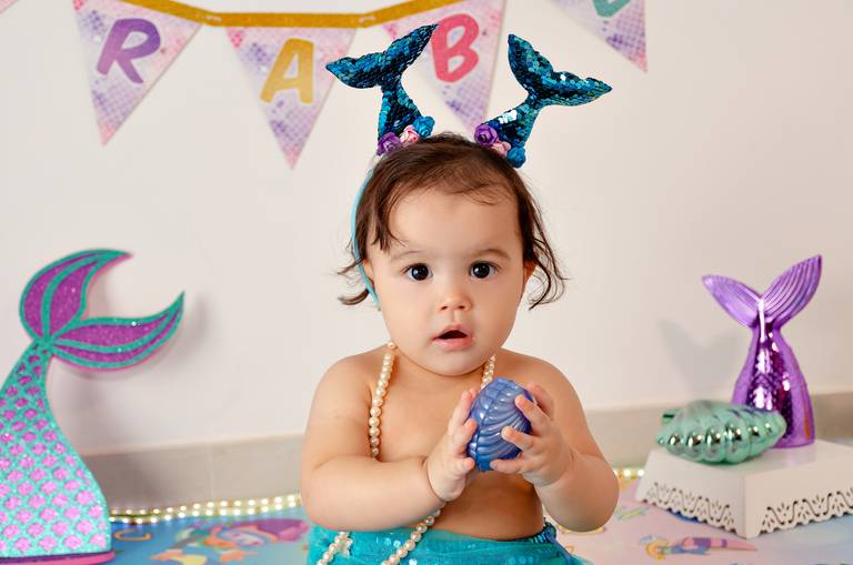 ensaio infantil tema sereia