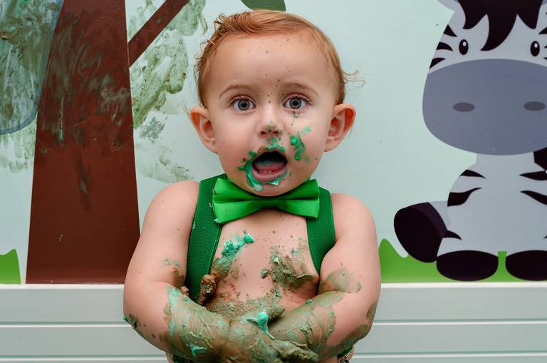 ensaio infantil smash the cake em casa