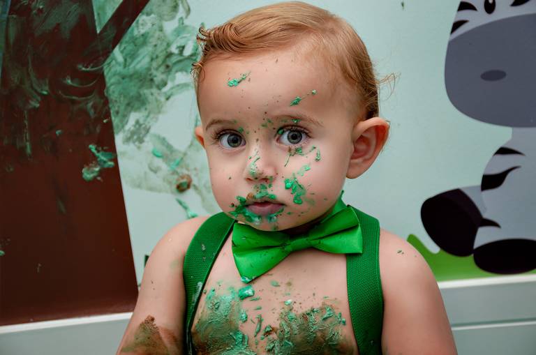 ensaio infantil smash the cake em casa