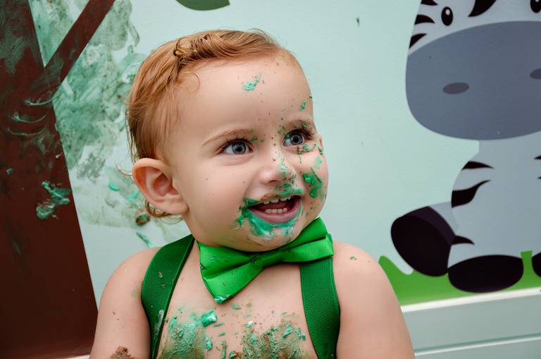 ensaio infantil smash the cake em casa