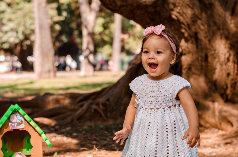 ensaio infantil no parque