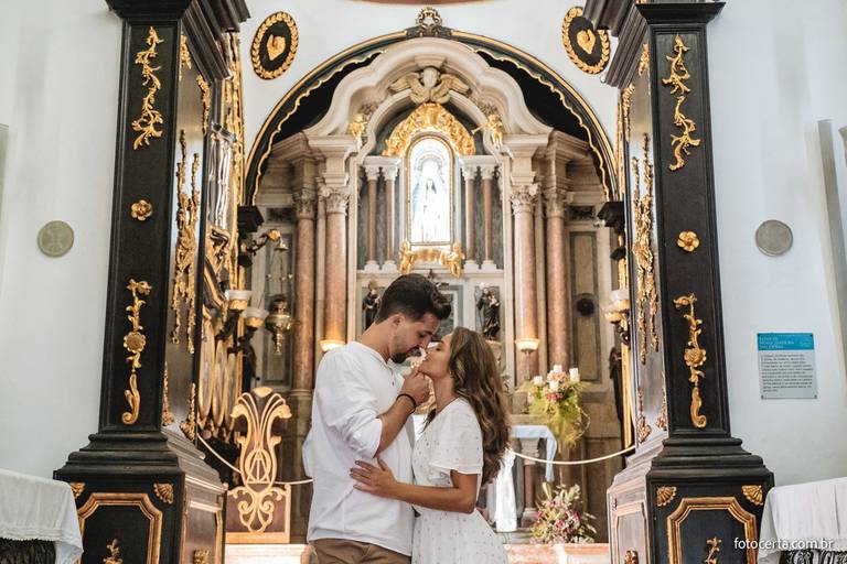 Fotografia de Ensaio Pré-Casamento no Convento da Penha- Vila Velha - Espírito Santo