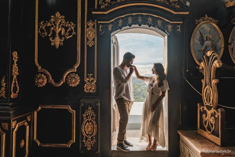 Fotografia de Ensaio Pré-Casamento no Convento da Penha- Vila Velha - Espírito Santo