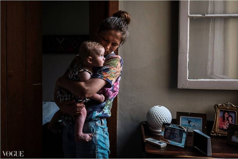 mãe e filho vogue itália