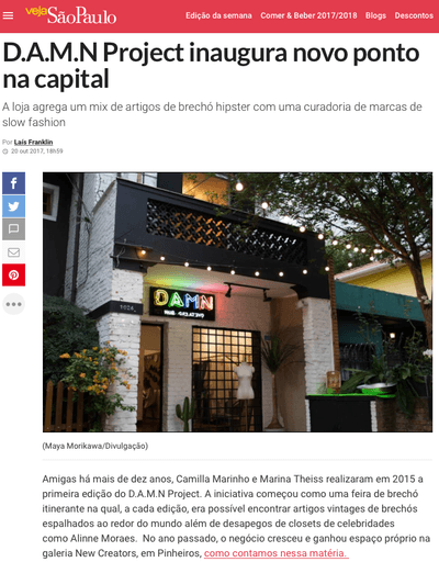 DAMN Project Vila Madalena Camilla Marinho