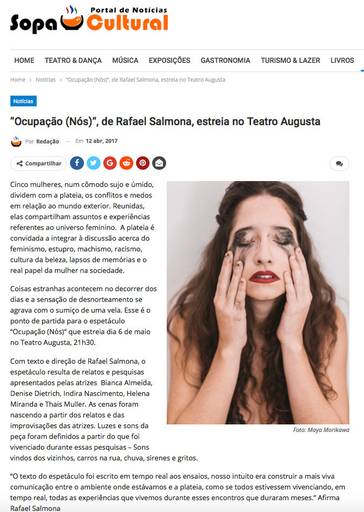 Ocupação Nós Direção de Rafael Salmona no Sopa Cultural Foto Maya Morikawa