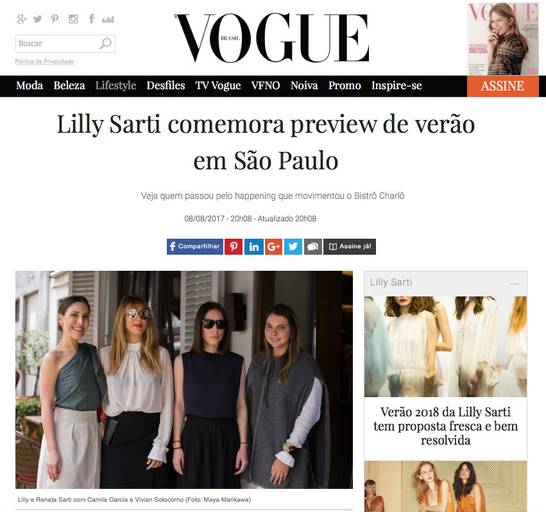 Lilly Sarti comemora preview de verão no Bistrô Charlô em São Paulo