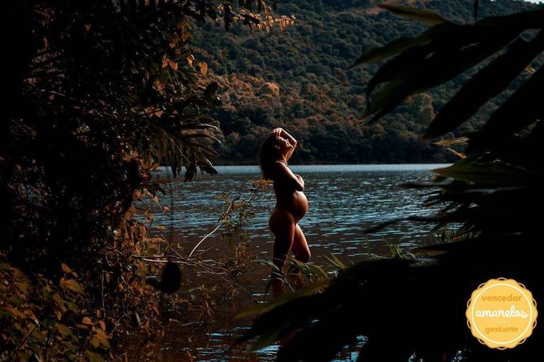 Foto de gestante premiada pela amarelos, Chapecó SC