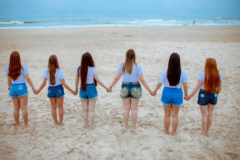 amigas na praia, ensaio de amigas na praia, ararangua