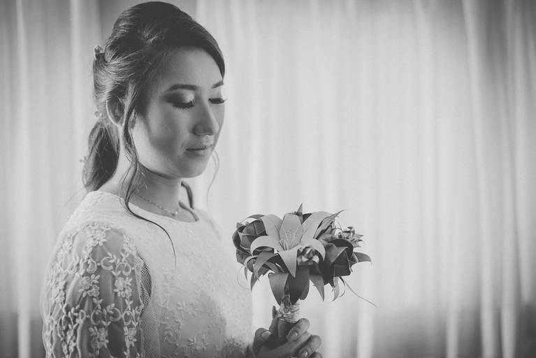 Casamento ao ar livre Curitiba - buquê de origami - Juliana Madalosso Fotogrfia