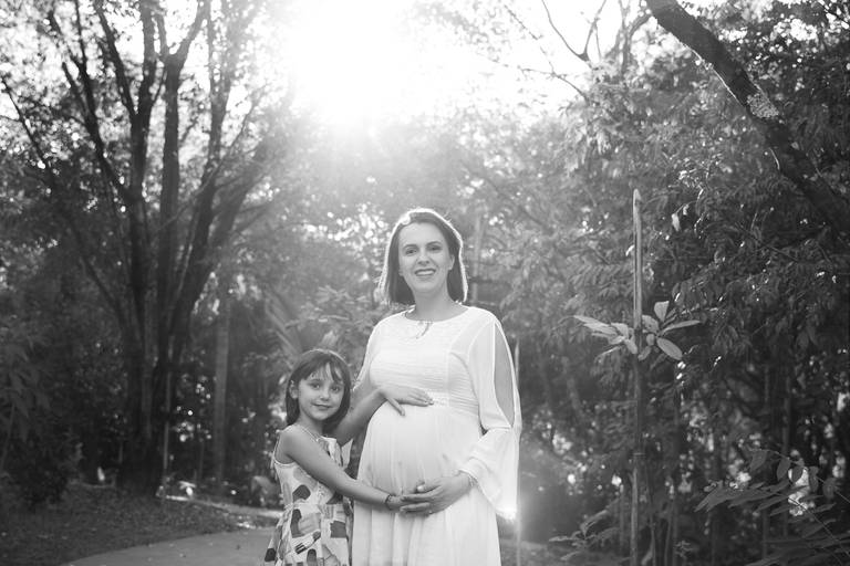 Grávida foto p&b