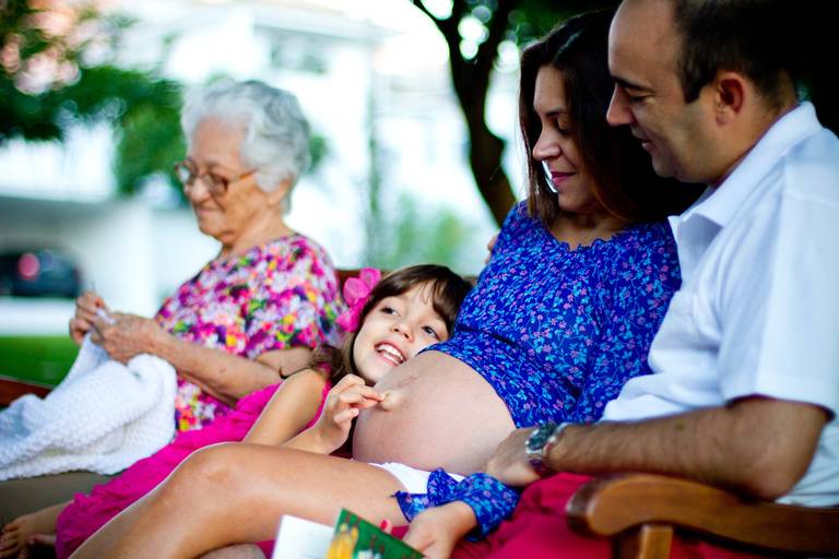 Ensaio de família com grávida