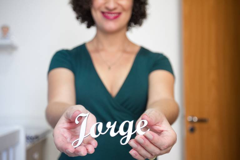 Grávida com nome do filho