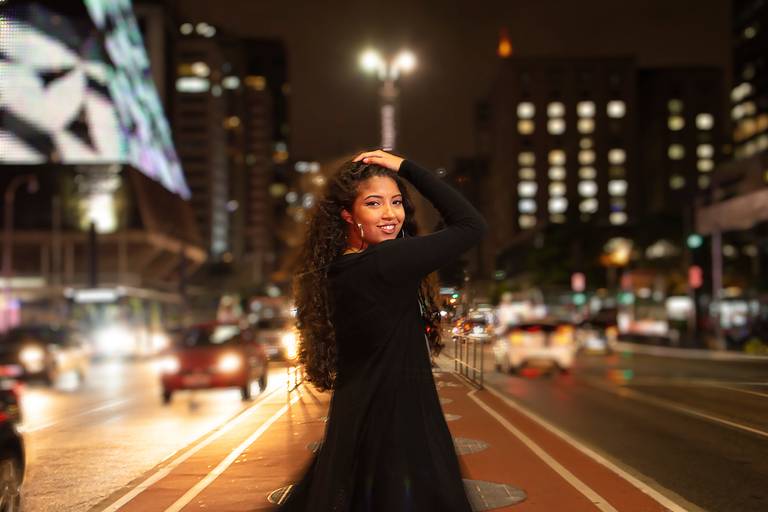 Ensaio Fotográfico de 15 anos, Noturno - Av. Paulista