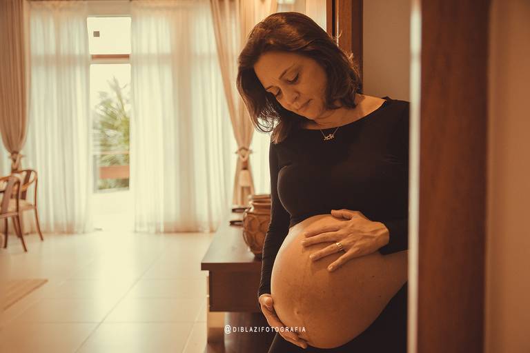 Ensaio de Gestante em Casa