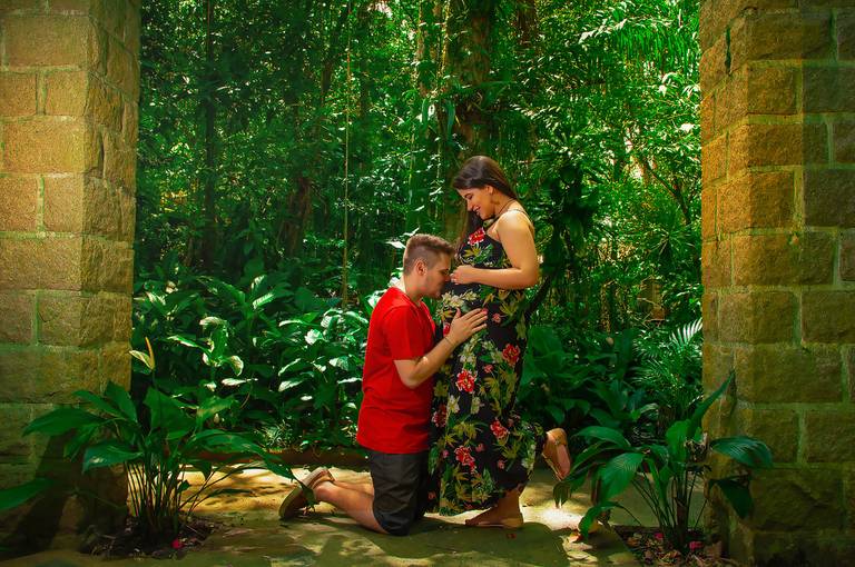 Ensaio de Gestante - Orquidário de Santos