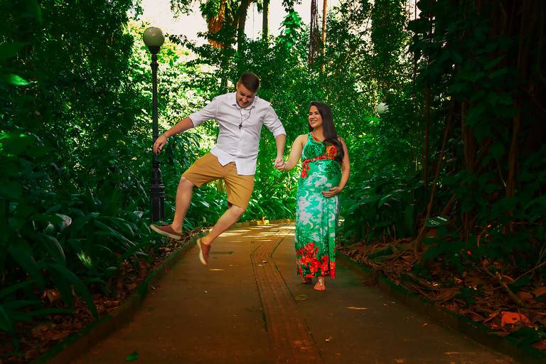 Ensaio de Gestante - Orquidário de Santos