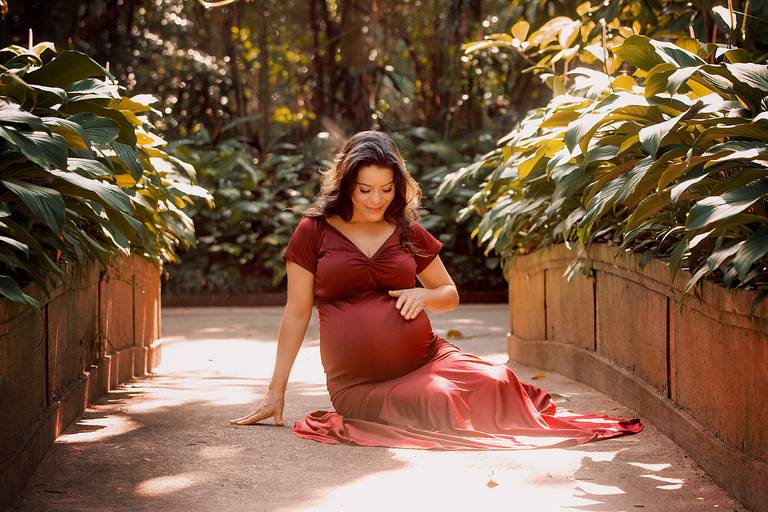 Ensaio Fotográfico de Gestante em Santos Orquidário