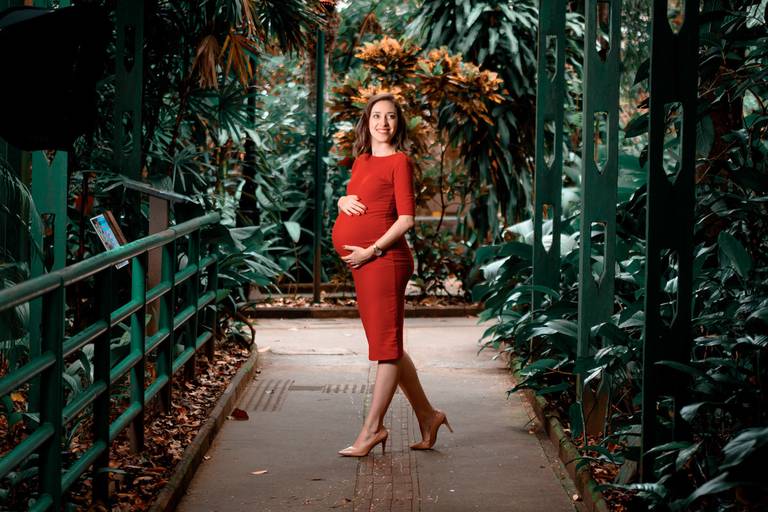 Ensaio de Gestante - Orquidário de Santos