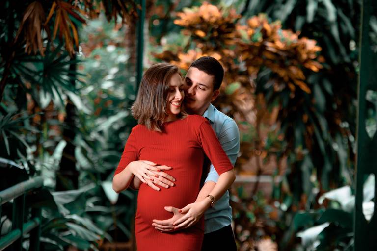 Ensaio de Gestante - Orquidário de Santos