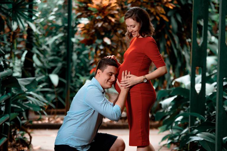 Ensaio de Gestante - Orquidário de Santos