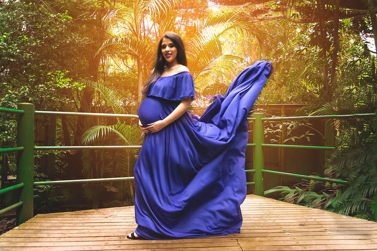 Ensaio Fotográfico de Gestante no Orquidário em Santos