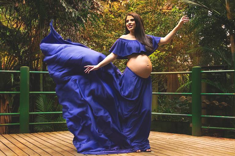 Ensaio Fotográfico de Gestante no Orquidário em Santos