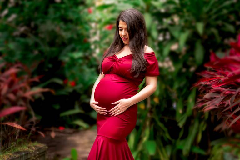 Ensaio Fotográfico de Gestante no Orquidário em Santos