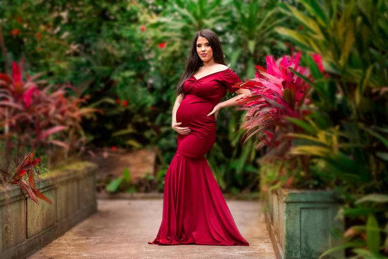 Ensaio Fotográfico de Gestante no Orquidário em Santos