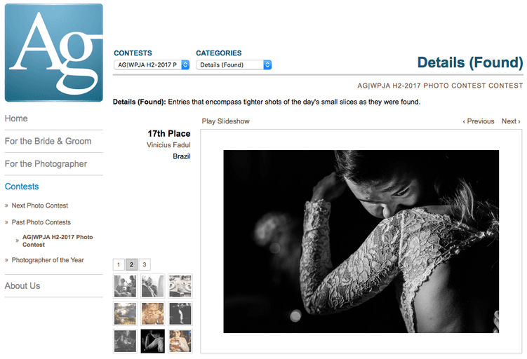 foto de casamento onde o noivo beija o ombro da noiva feita pelo fotografo de casamento em campinas Vinicius Fadul que recebeu um premio da AGWPJA entre as melhores fotos de casamento do mundo