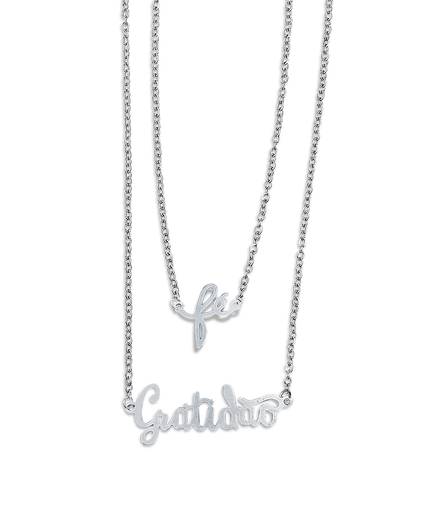 Gargantilha Dupla Fé e Gratidão em aço inox
Ref. 44163.5
R$27,90