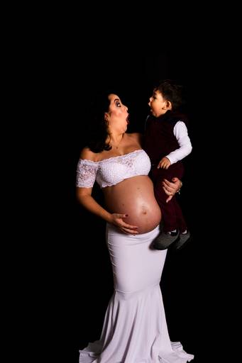 Ensaio Gestante com irmãos - Estúdio São Paulo/SP | Tatuapé | Zona Leste 