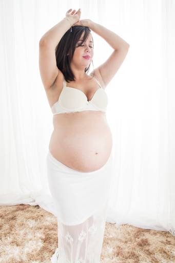 Ensaio Gestante: cenário clássico