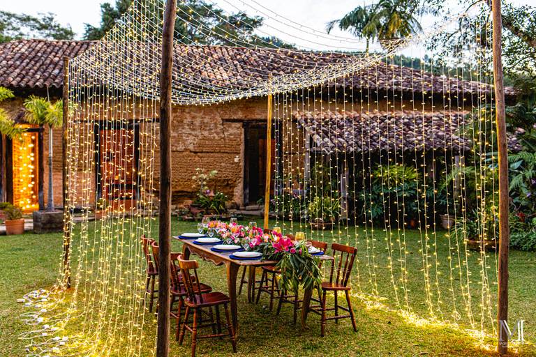 Espaços para Mini Wedding no Restaurante Senzala em Salesópolis SP. Fotos por Mario Nakase Fotografia