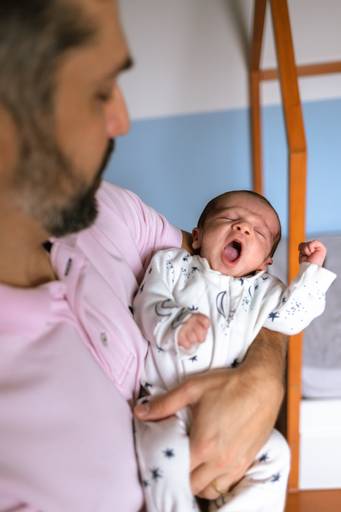 Expressões do bebê em ensaio fotográfico