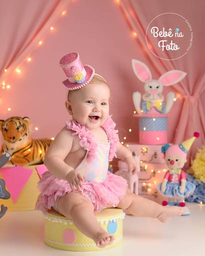 ensaio temático circo rosa