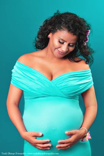 ensaio gestante adriana, são paulo, vila matilde, figurino verde água, azul piscina