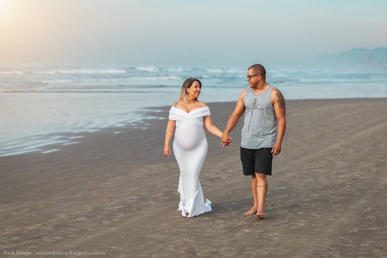 ensaio gestante lais, são paulo, praia grande, litoral, figurino branco para ensaio gestante