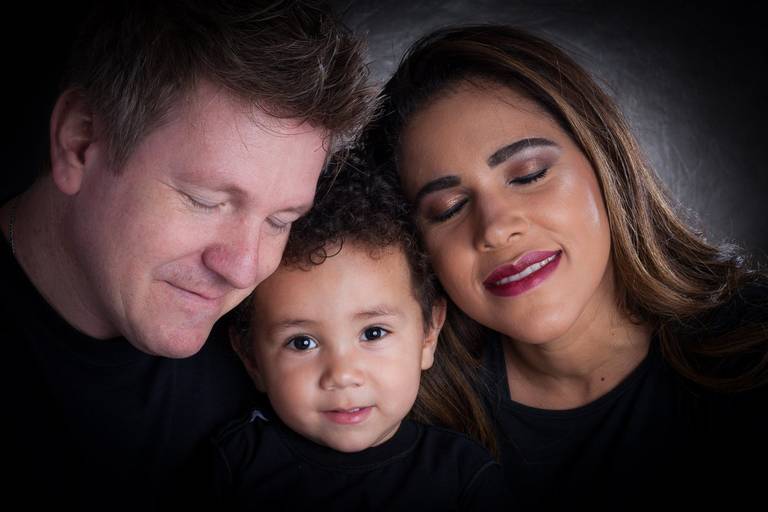 fotografia de família em estúdio