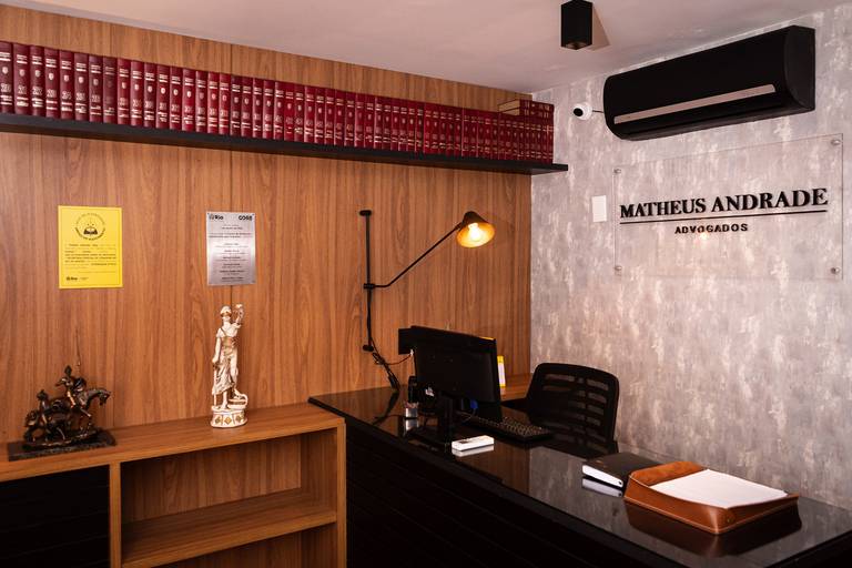 Ambiente de recepção de escritório de advogados no Rio de Janeiro, capturado por Marcelo Cortez Fotografia