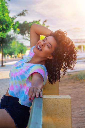 Ensaio da Vitória, em uma praça de Canindé. Não precisa ser um lugar mirabolante pra fazer suas fotos.