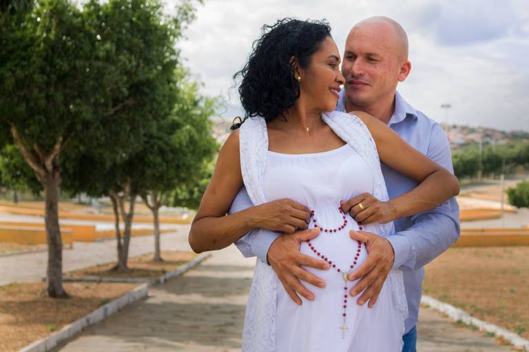 Os momentos da gestação são incríveis, mesmo aqueles mais difíceis. A Fátima fez questão de registrar parte disso com seu esposo.