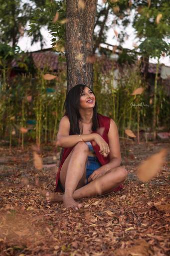 A Renata topou e fizemos nosso próprio outono, já que no Ceará não temos aquelas passagens pelas quatro estações como nos filmes.