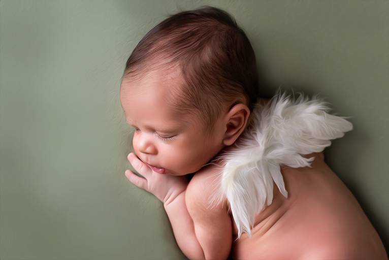 Foto com asinha de anjinho.
foto de anjinho