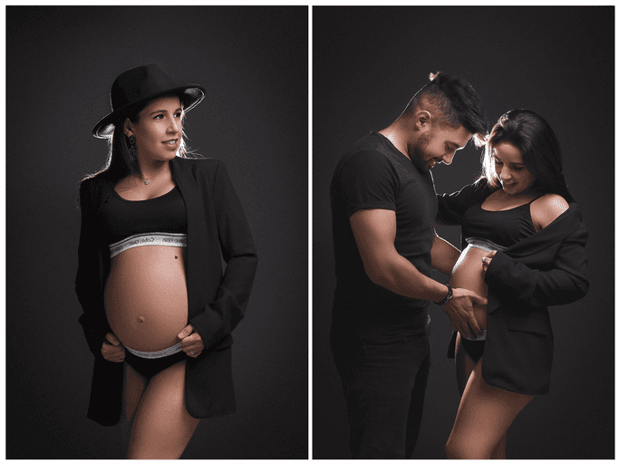 LINGERIE + BLAZER + CHAPÉU
