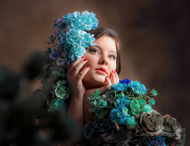 flores no ensaio de 15 anos