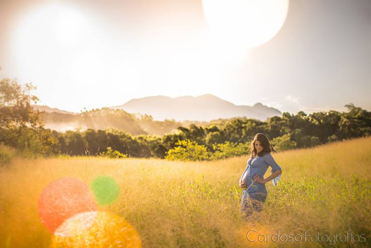 Ensaio fotografico gestante vestido azul 