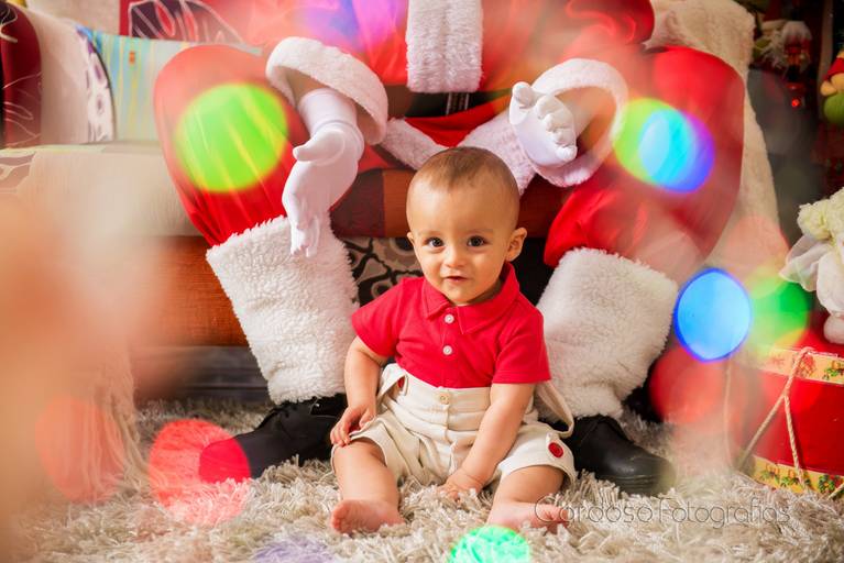 menino com papai noel