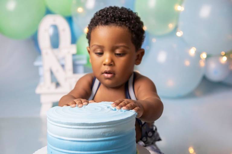 smash tema balão azul